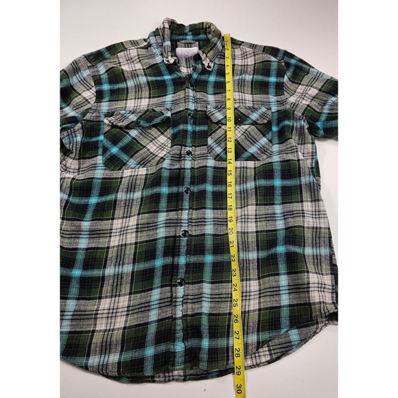 Ocean Coast size Large plaid flannel 2 pocket button up ^ - Picture 6 of 6